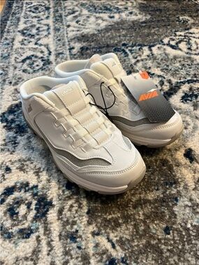 Avia Kids White and Gray Accent Sneakers